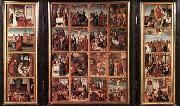 unknow artist Triptych with Scenes from the Life of Christ oil painting reproduction